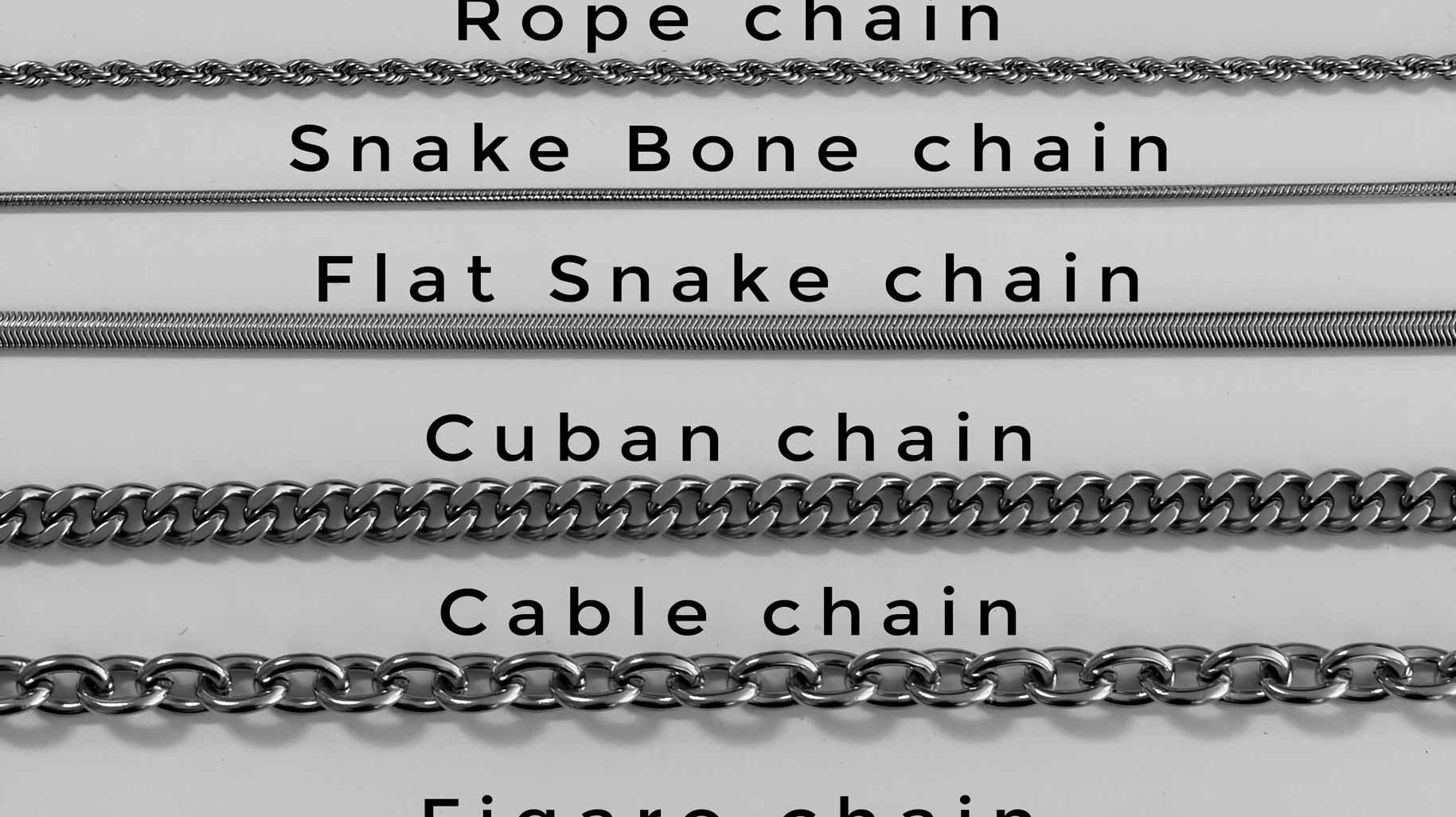 types of chains in jewelry 