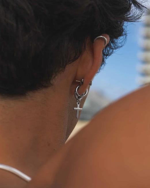 Steel earrings for man and woman