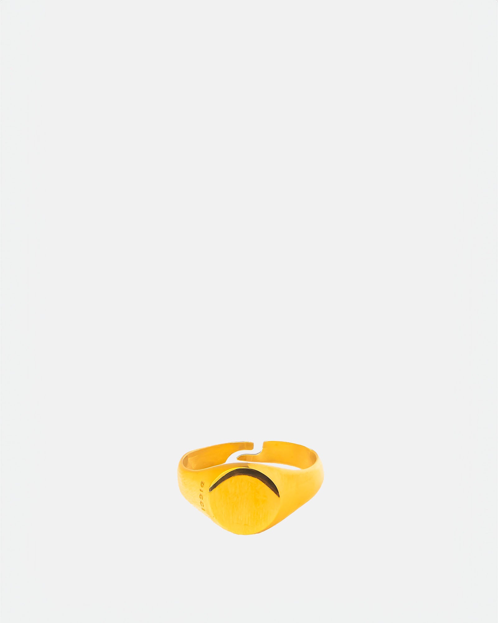 Stainless Steel Golden Ring Signet