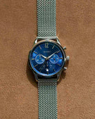 Chronometer - Relógio c/ mostrador azul com bracelete de aço - relógios online - Dicci