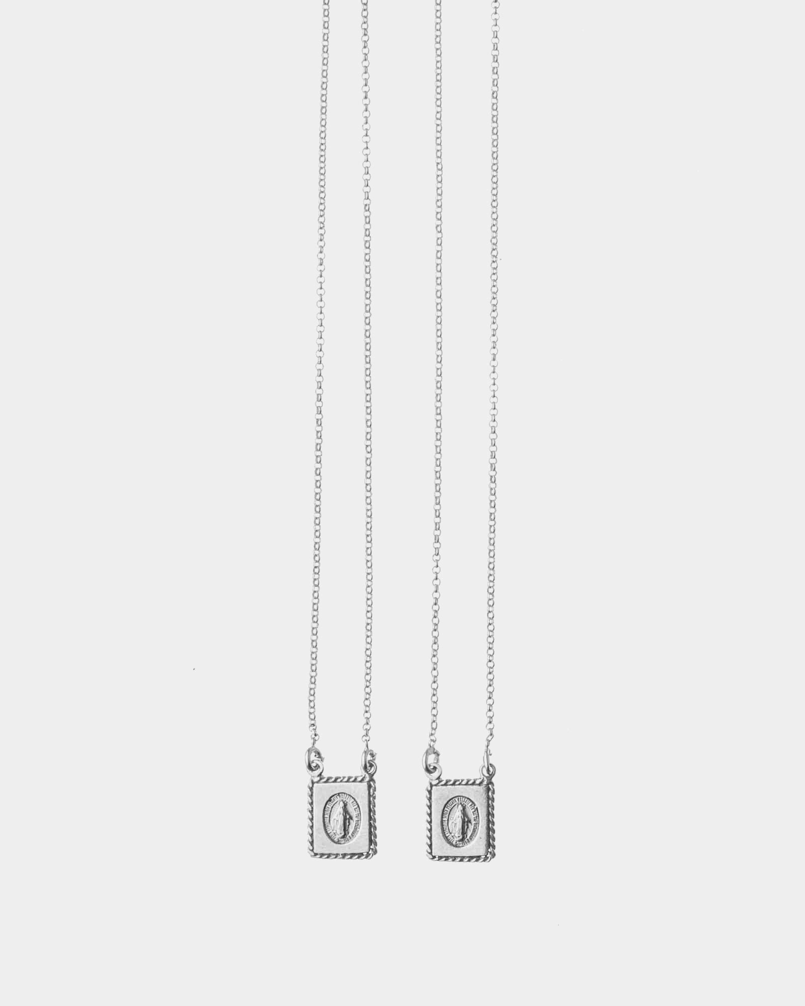 Mother Mary - Silver Scapular Mother Mary - Silver Scapulars - Online Unissex Jewelry - Dicci