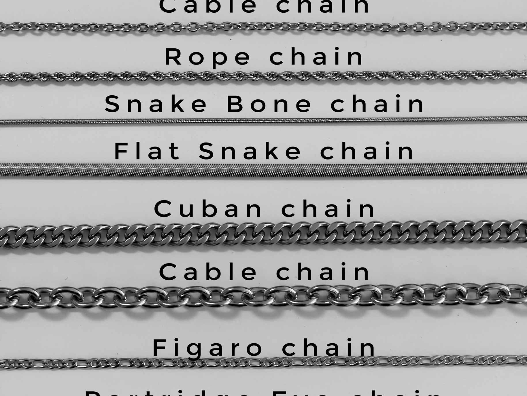 types of chains in jewelry 