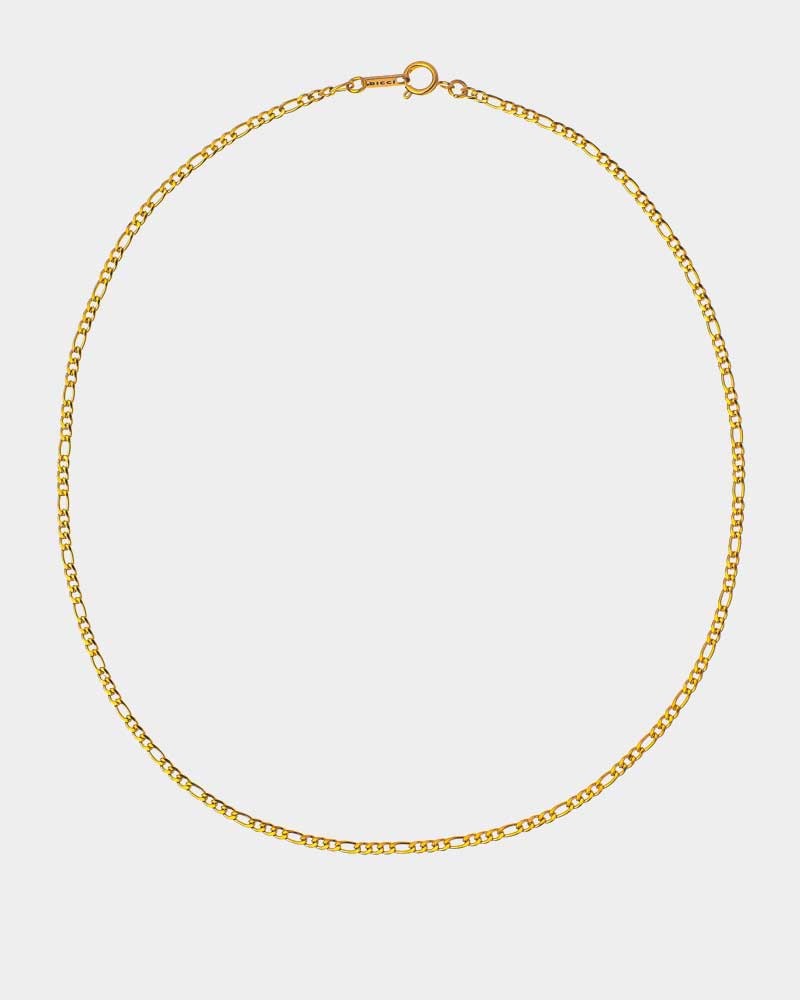 Figaro Chain 3x1 Necklace 3mm Golden