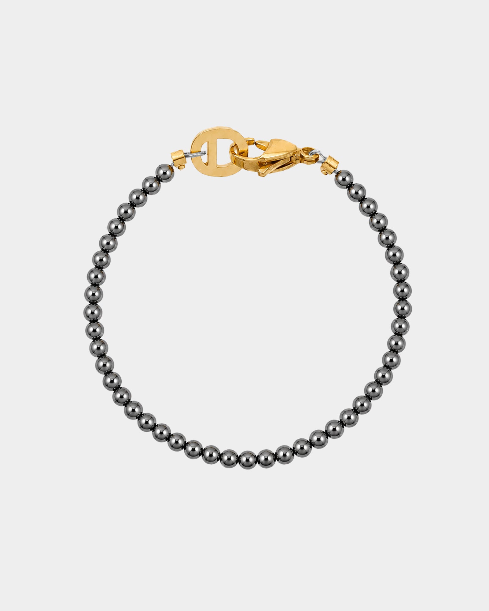 Golden Dark Hematite Bracelet 4mm - Natural Stone Bracelet - Dicci