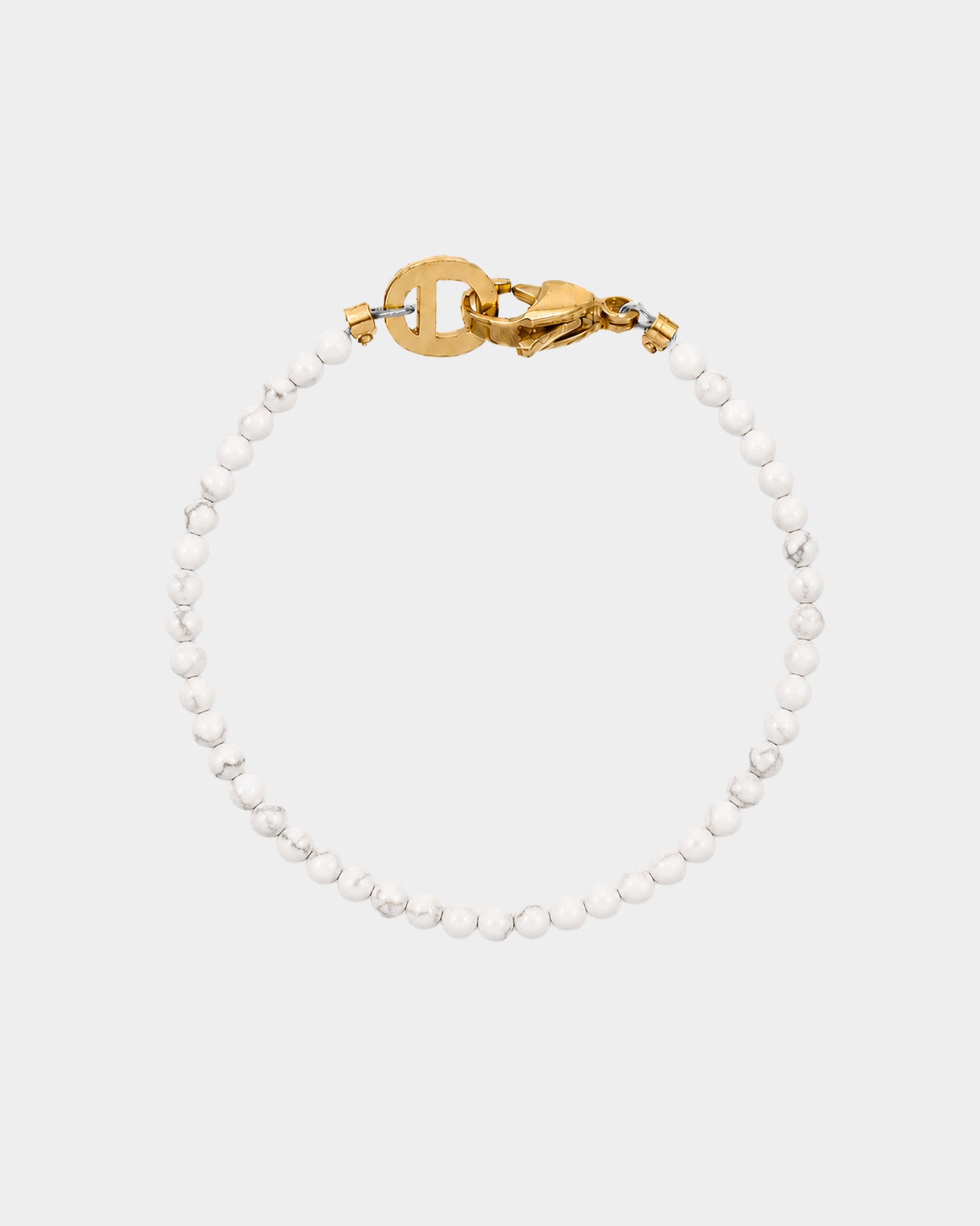 Golden Howlite Bracelet 4mm - Natural Stone Bracelet - Dicci