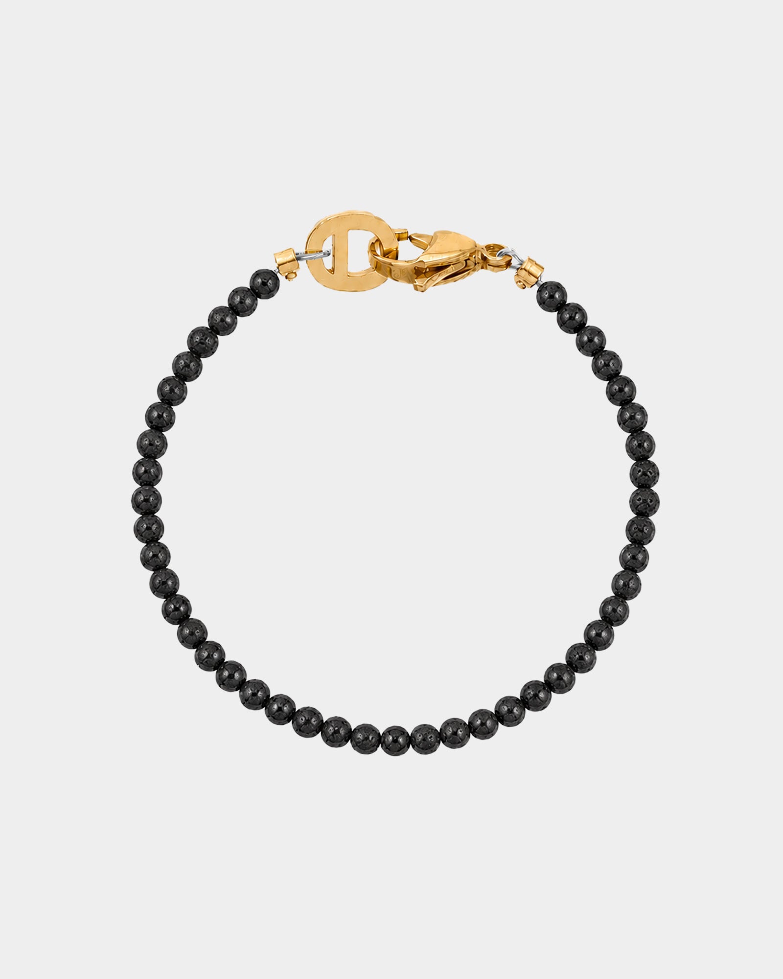 Golden Lava Bracelet 4mm - Natural Stone Bracelet - Dicci