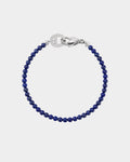 Silver Lapis Lazuli Bracelet 4mm - Natural Stone Bracelet - Dicci