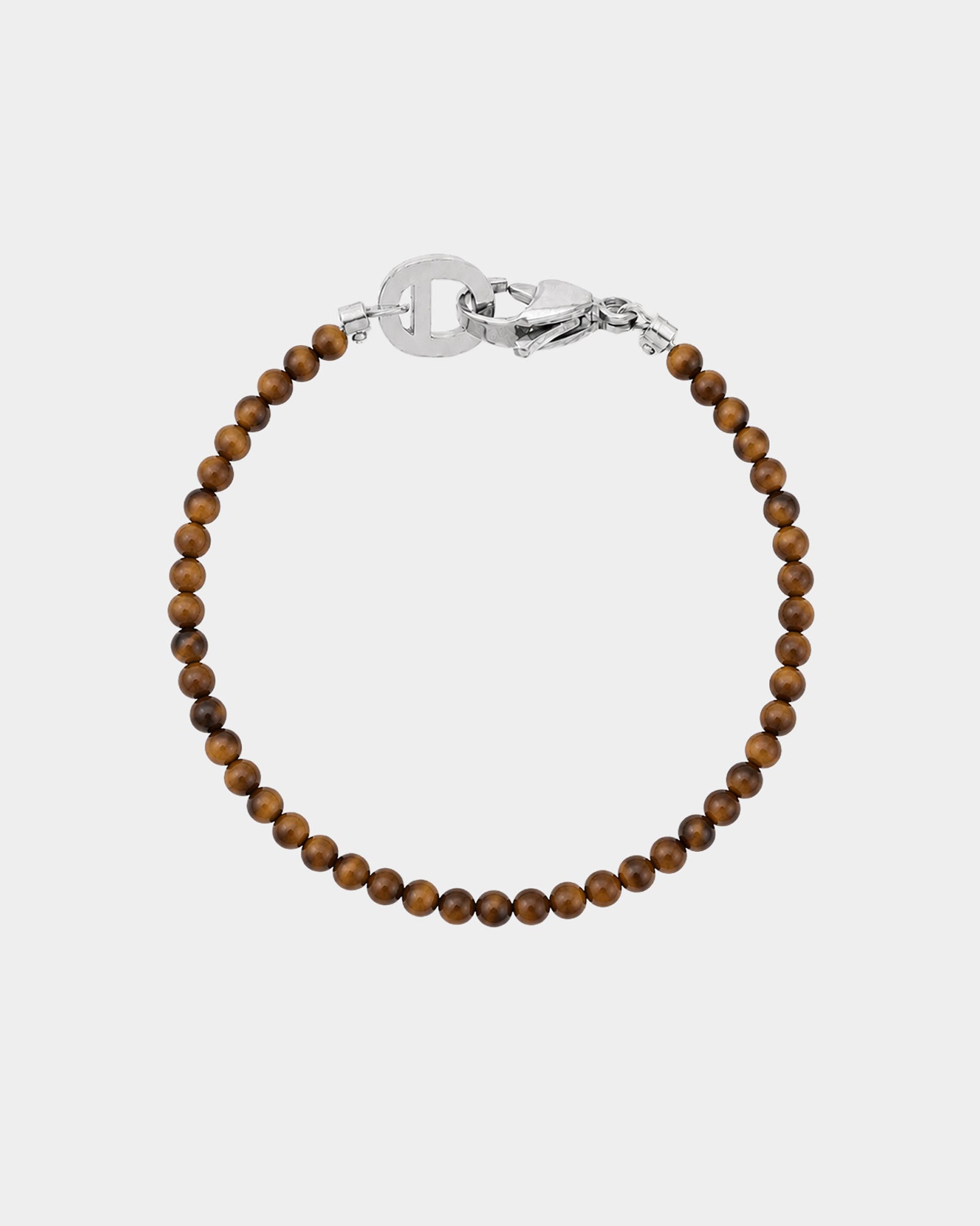 Silver Tiger Eye Bracelet 4mm - Natural Stone Bracelet - Dicci
