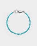 Bracciale in argento e turchese da 4 mm - Bracciale in pietra naturale - Dicci