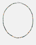 silver Agate stone Necklace