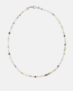 Collar de amazonita plateado