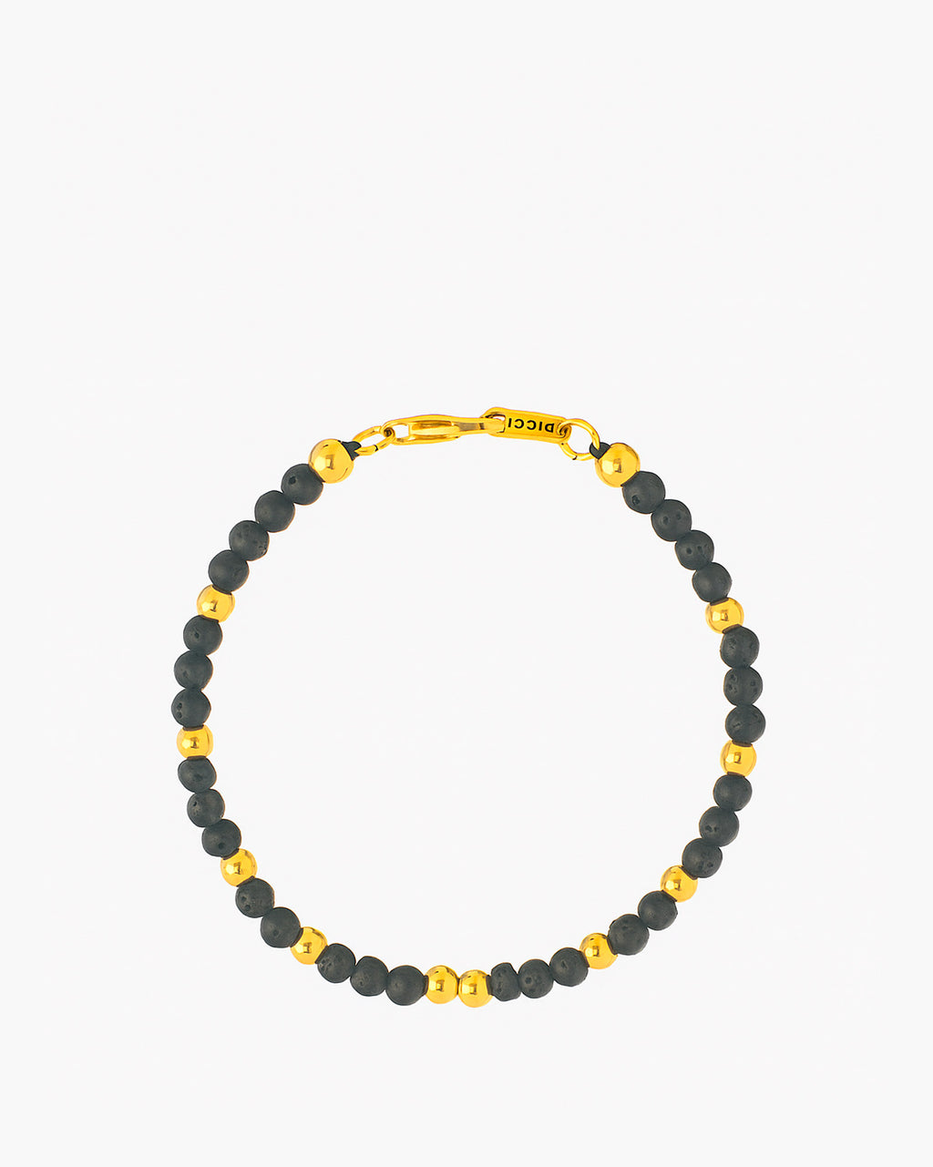Beads Bracelet Luanda - Black and Gold Bracelet - Dicci