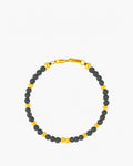 Beads Bracelet Luanda - Black and Gold Bracelet - Dicci