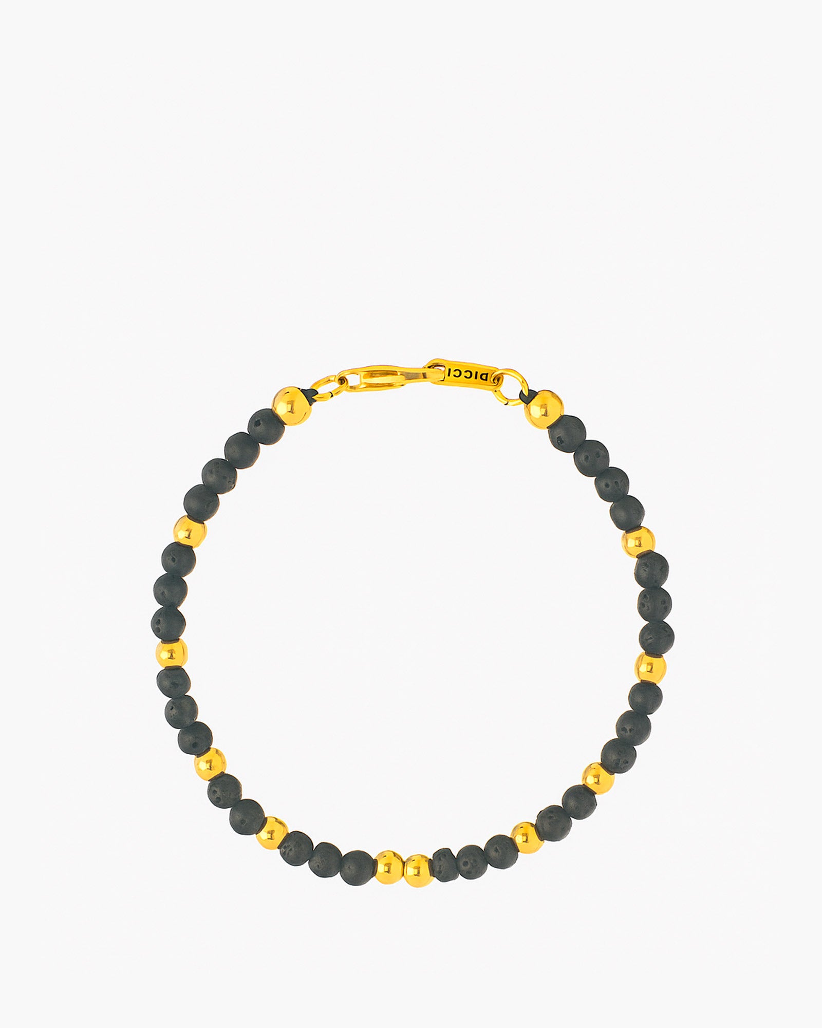 Beads Bracelet Luanda - Black and Gold Bracelet - Dicci