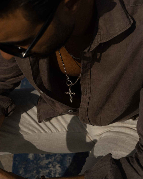 Collar Boho Twisted Cross