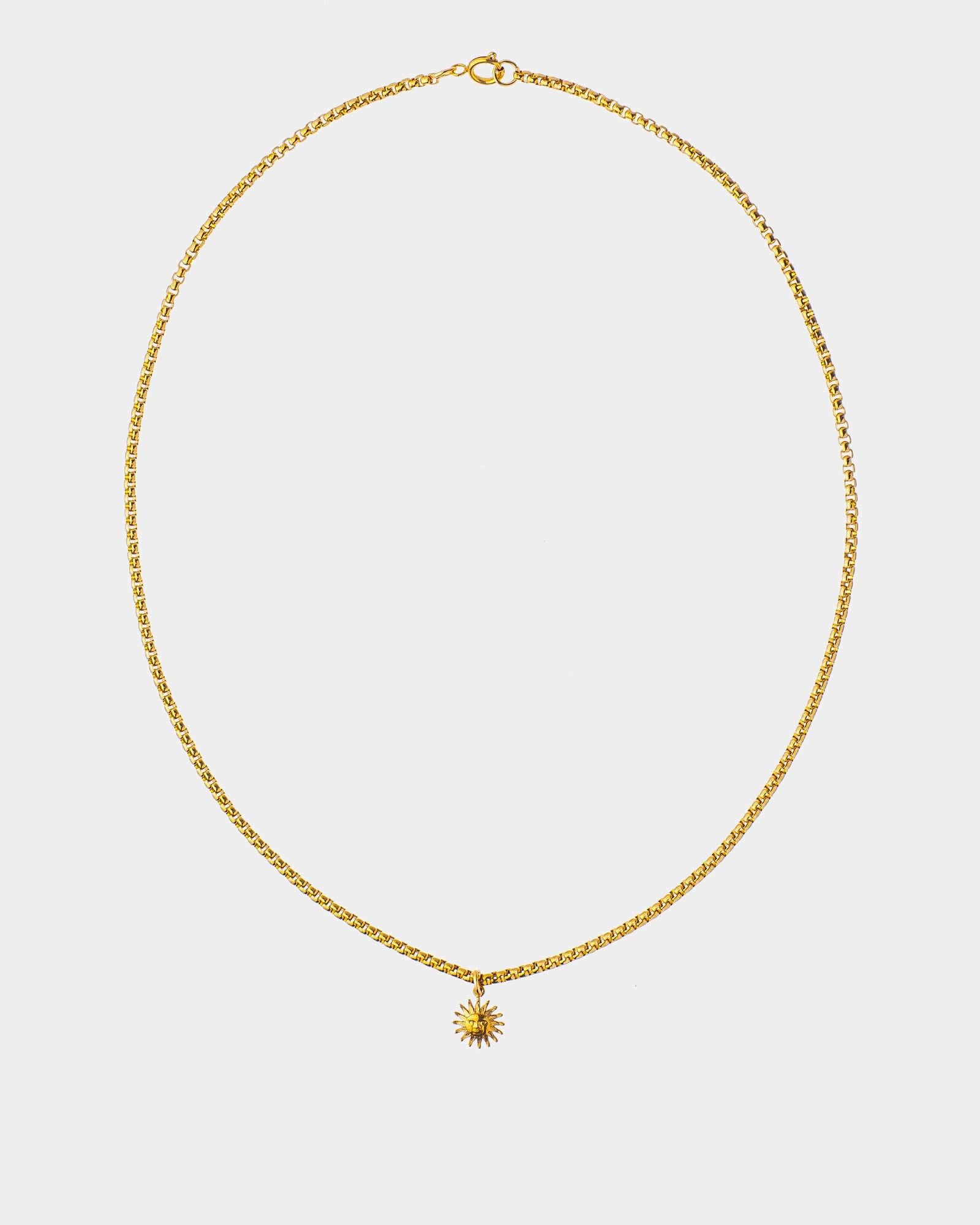 Golden Sun Necklace - Stainless Steel Necklace with Sun Pendant - Dicci