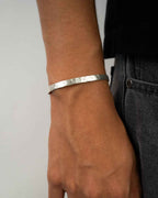 Seaside cuff bracelet in 925 silver detail on a neutral background