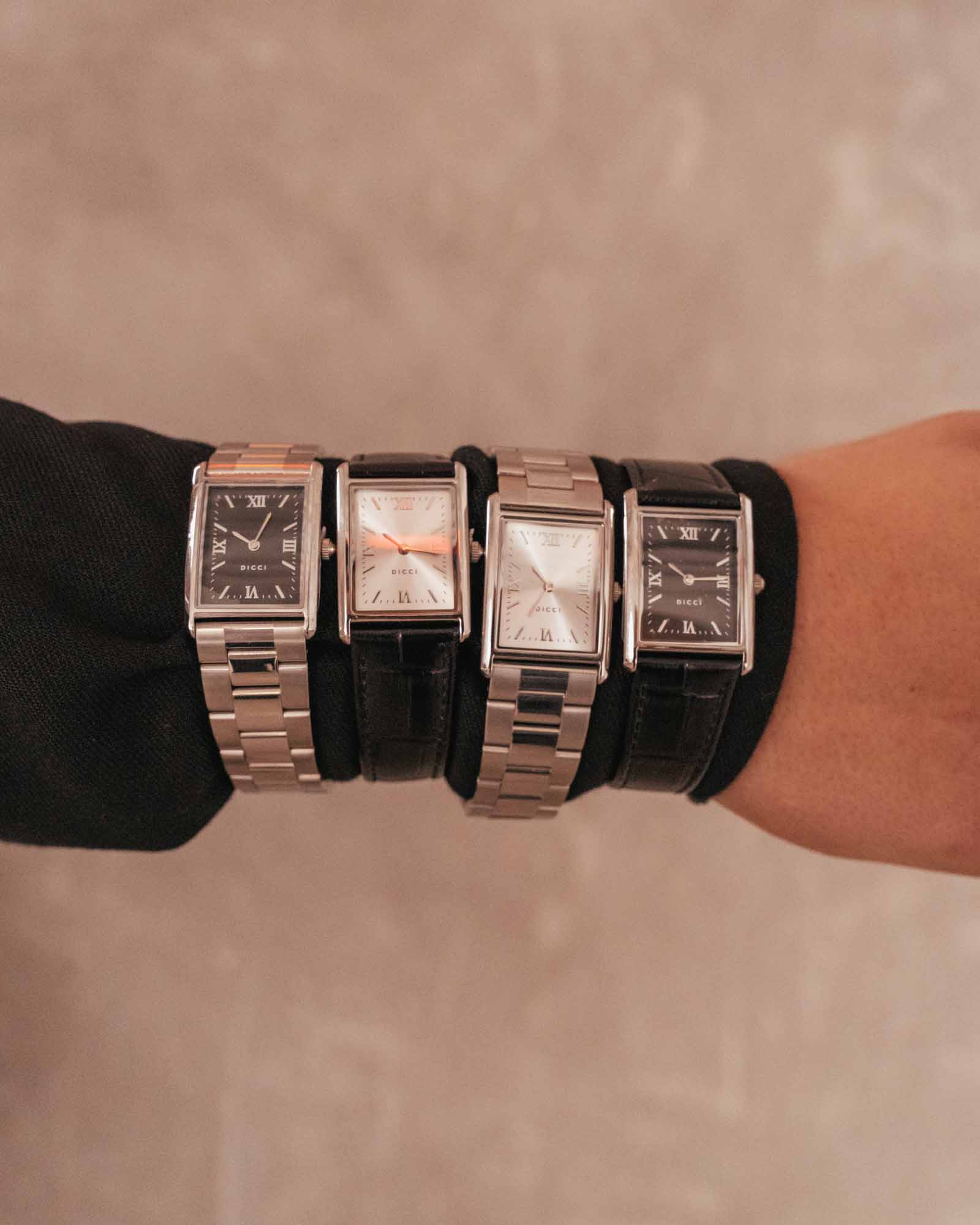 Leather Strap Watch Black Dial – Muse