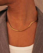 Golden indian necklace on model
