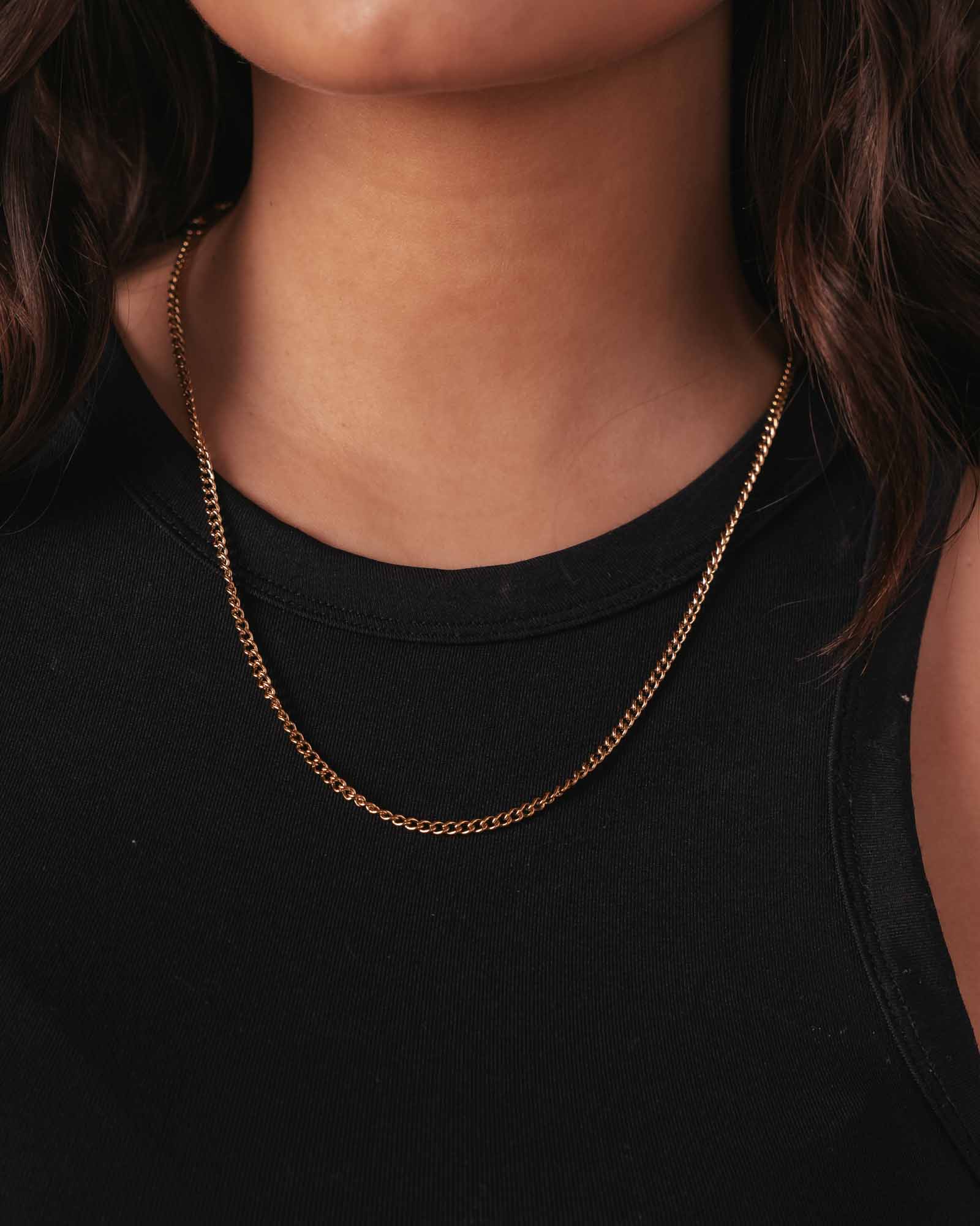 Curb Chain Necklace Golden