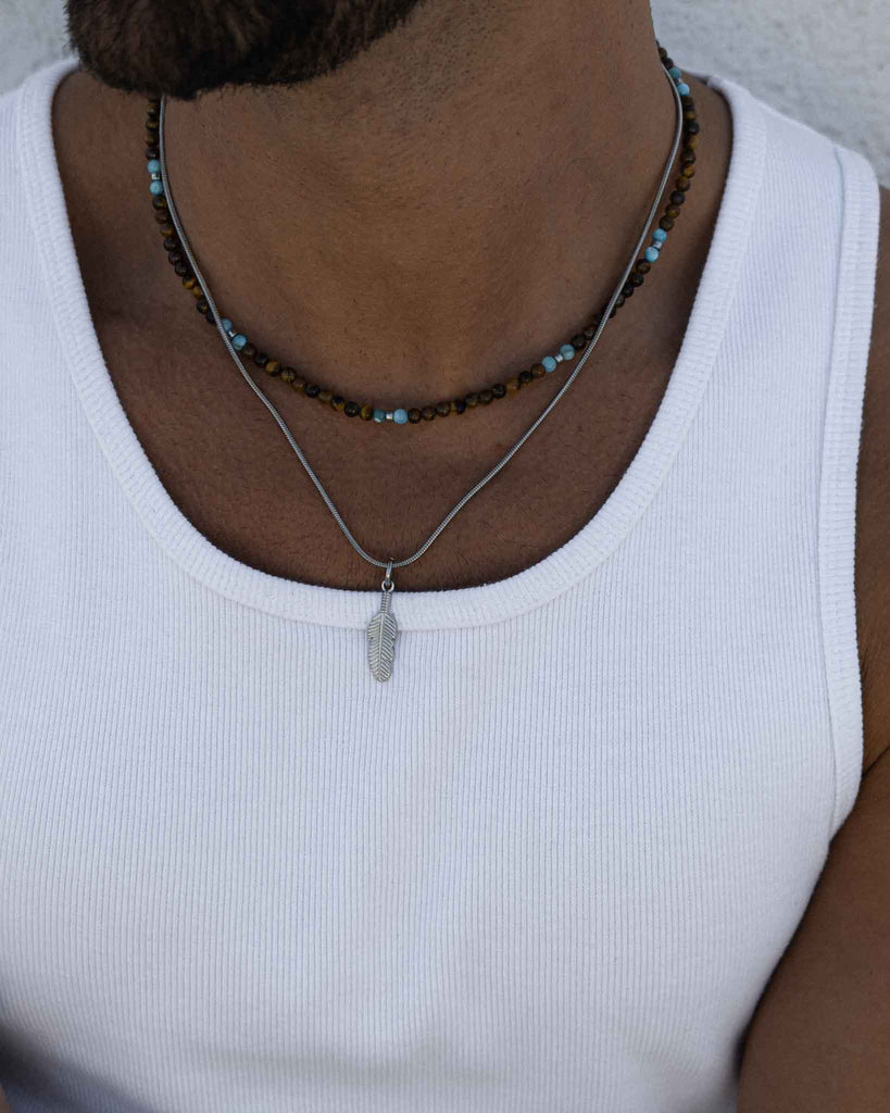 Plume Silver Necklace