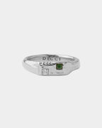 Anillo de plata con esmeralda