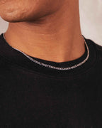 silver Figaro Chain 3x1 Necklace 3mm