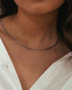 Figaro Chain 3x1 Necklace 3mm silver