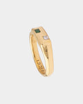 Flat Emerald Golden Ring