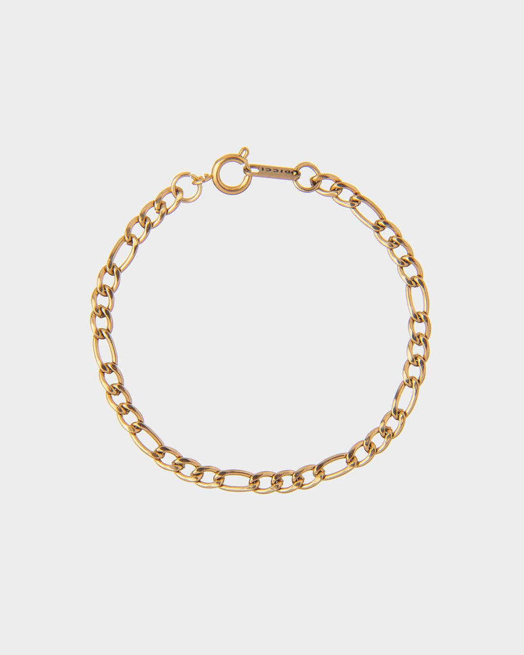 Golden Figaro Bracelet 3x1 4mm