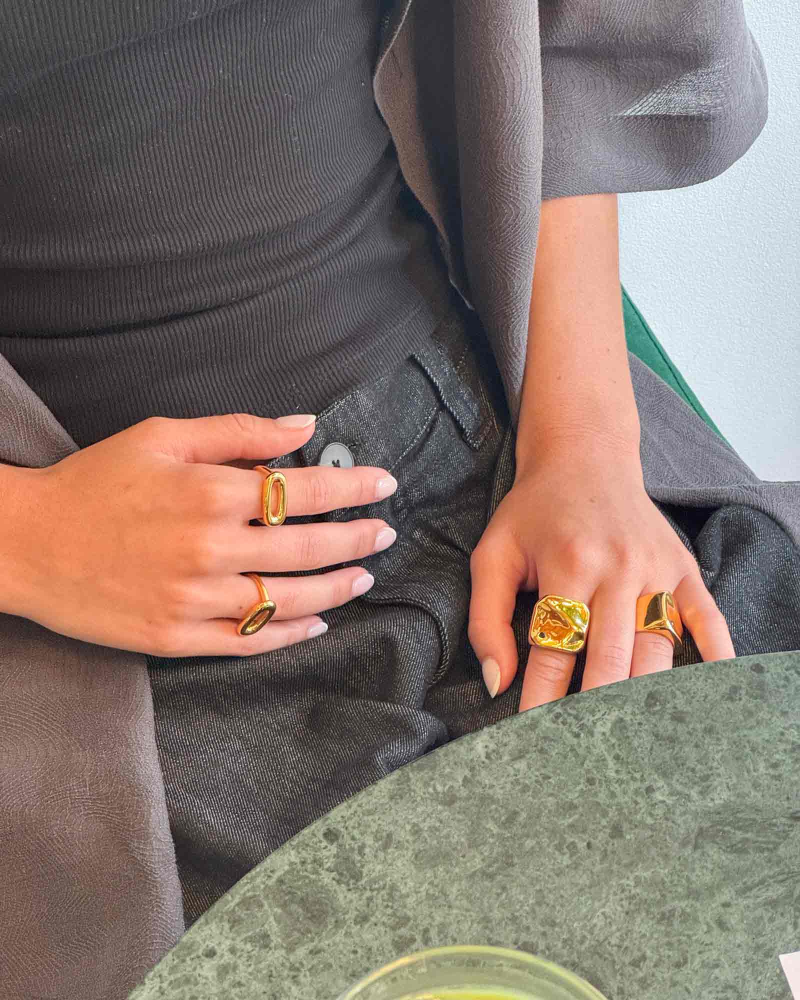 Golden Chunky Ring - Make a Statement - Buy Now at DICCI