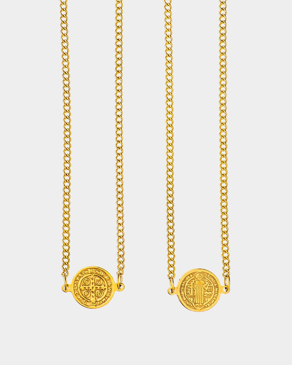 Golden St. Benedicts Scapular in stainless steel