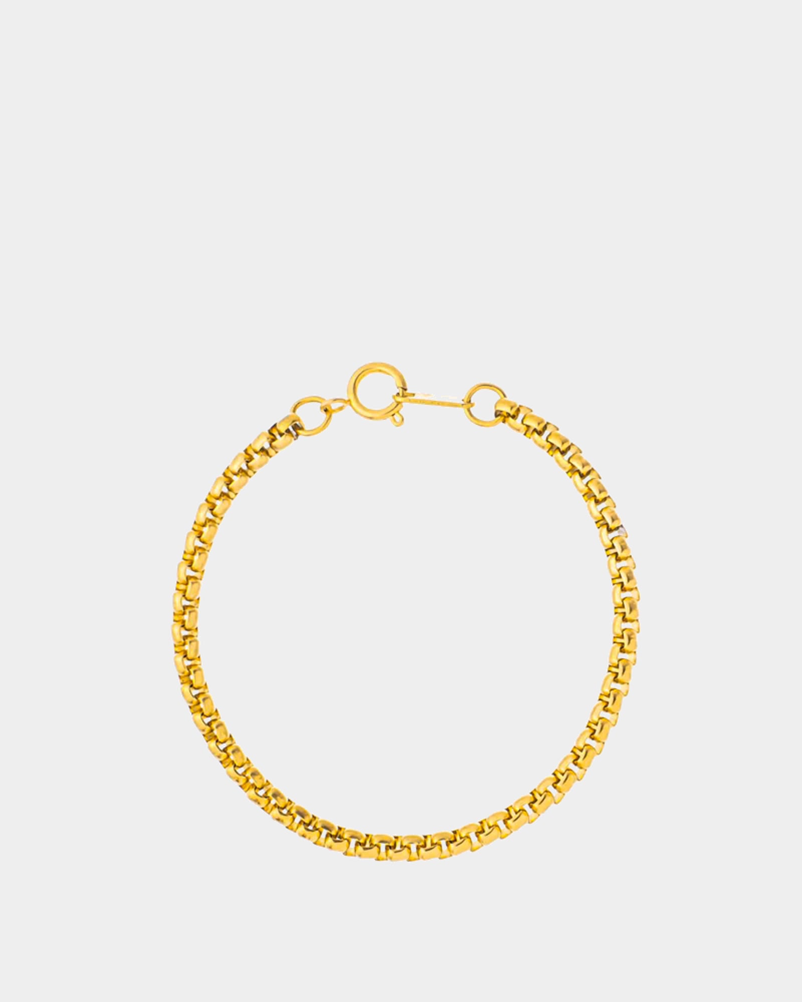 Golden rolo chain bracelet 5mm in stainless steel
