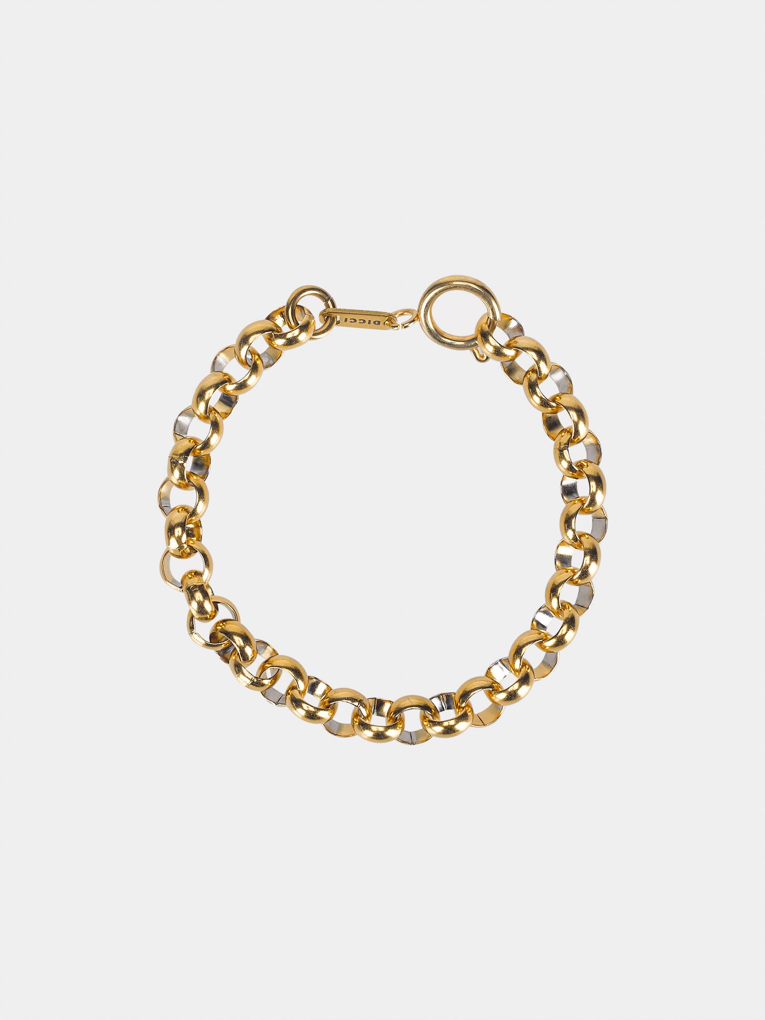 Golden Steel Bracelet 'Rolo Chain 8mm' - Unisex Jewelry