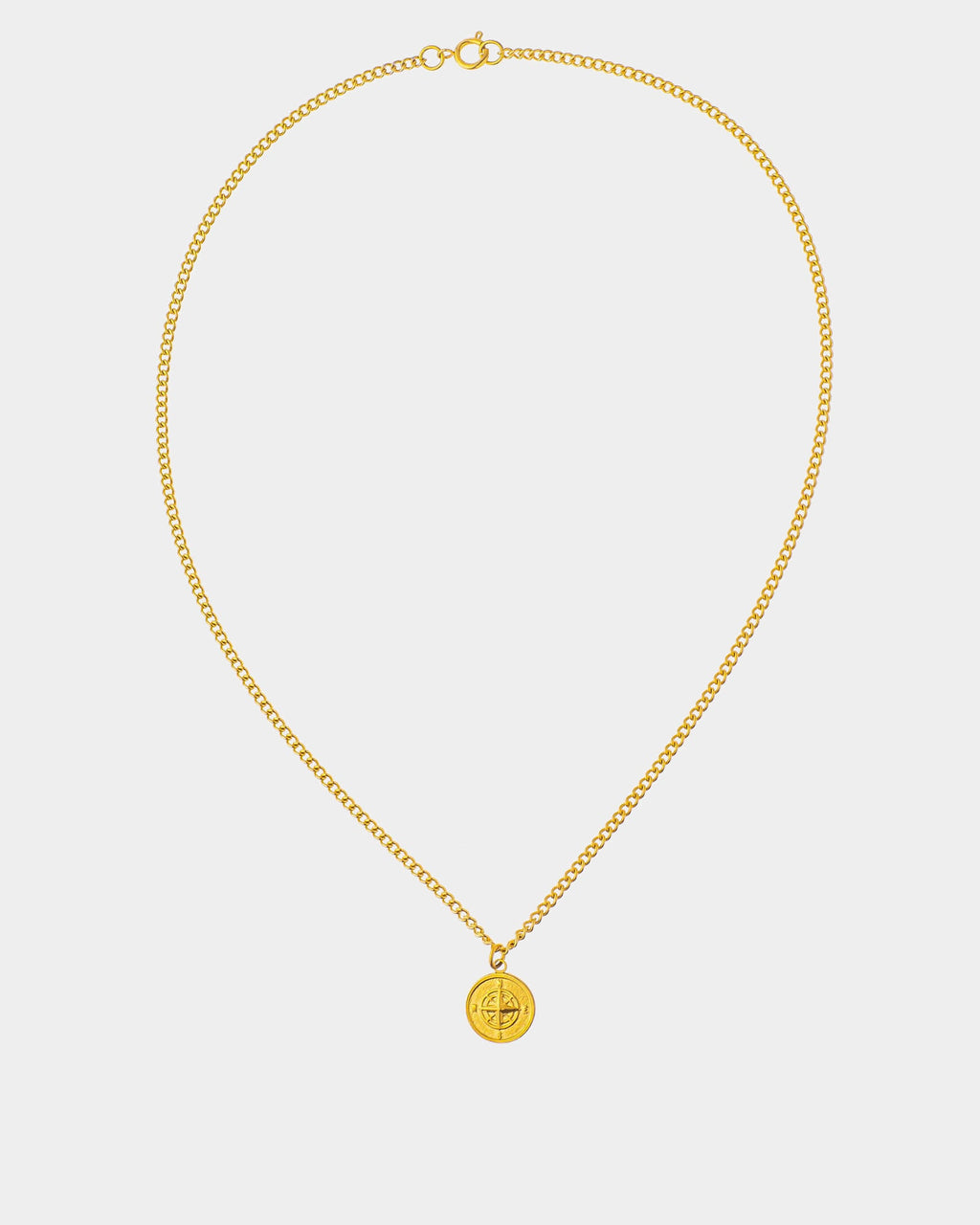 Wind Rose Necklace - Golden Stainless Steel Necklace with 'Wind Rose' Pendant - Online Unissex Jewelry - Dicci