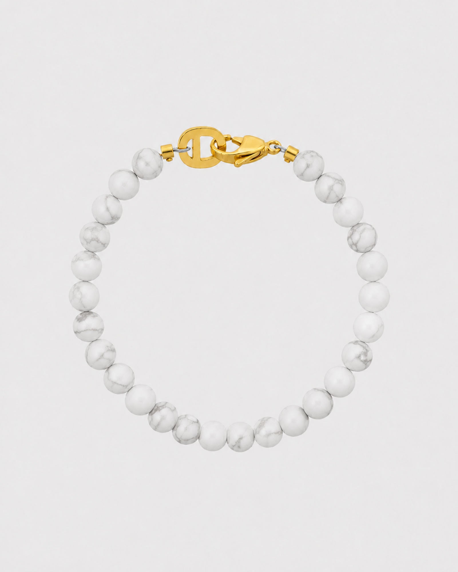 Golden Howlite Bracelet 6mm - Natural Stone Bracelet - Dicci
