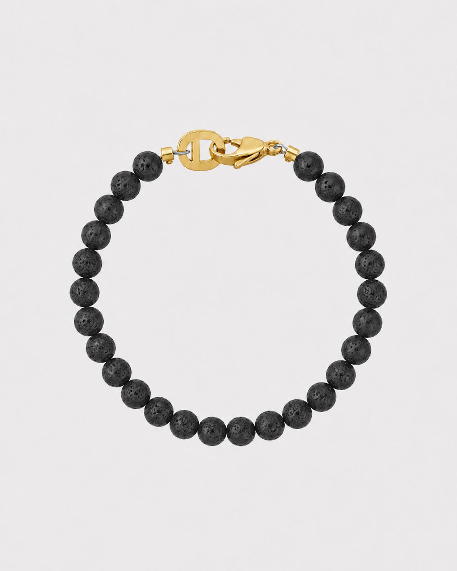 Golden Lava Bracelet 6mm - Natural Stone Bracelet - Dicci