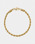 Golden Rope Chain Bracelet in Stainless Steel