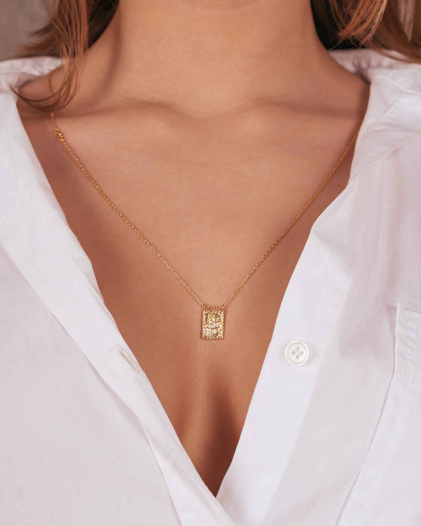 Golden Sacred Heart Scapular stainless steel