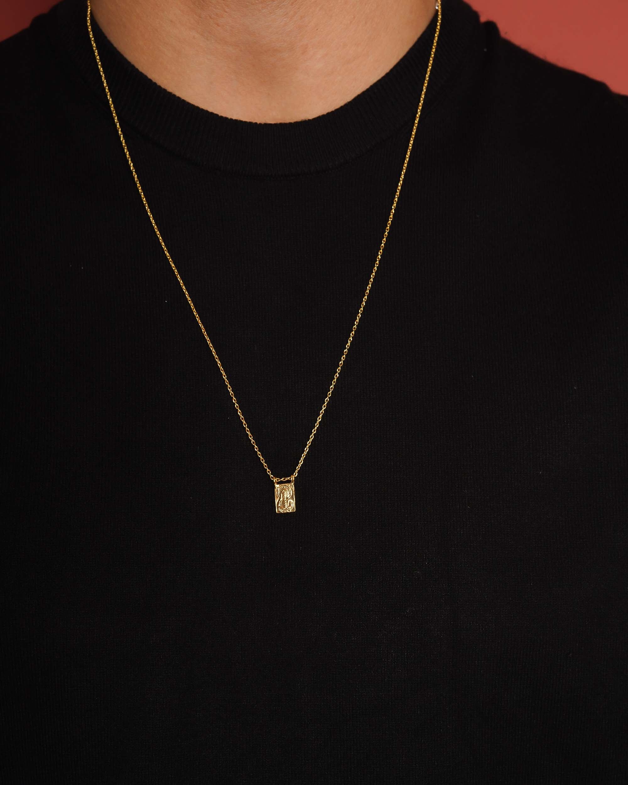 Golden Sacred Heart Thin Scapular