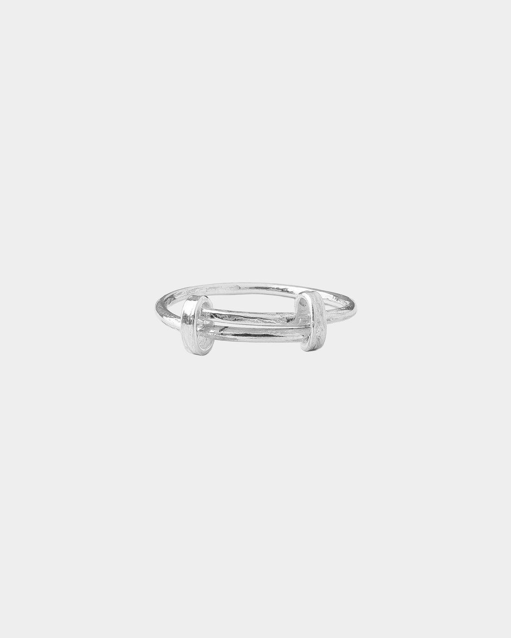 Hammered Crossover Ring