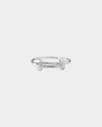 Hammered Crossover Ring