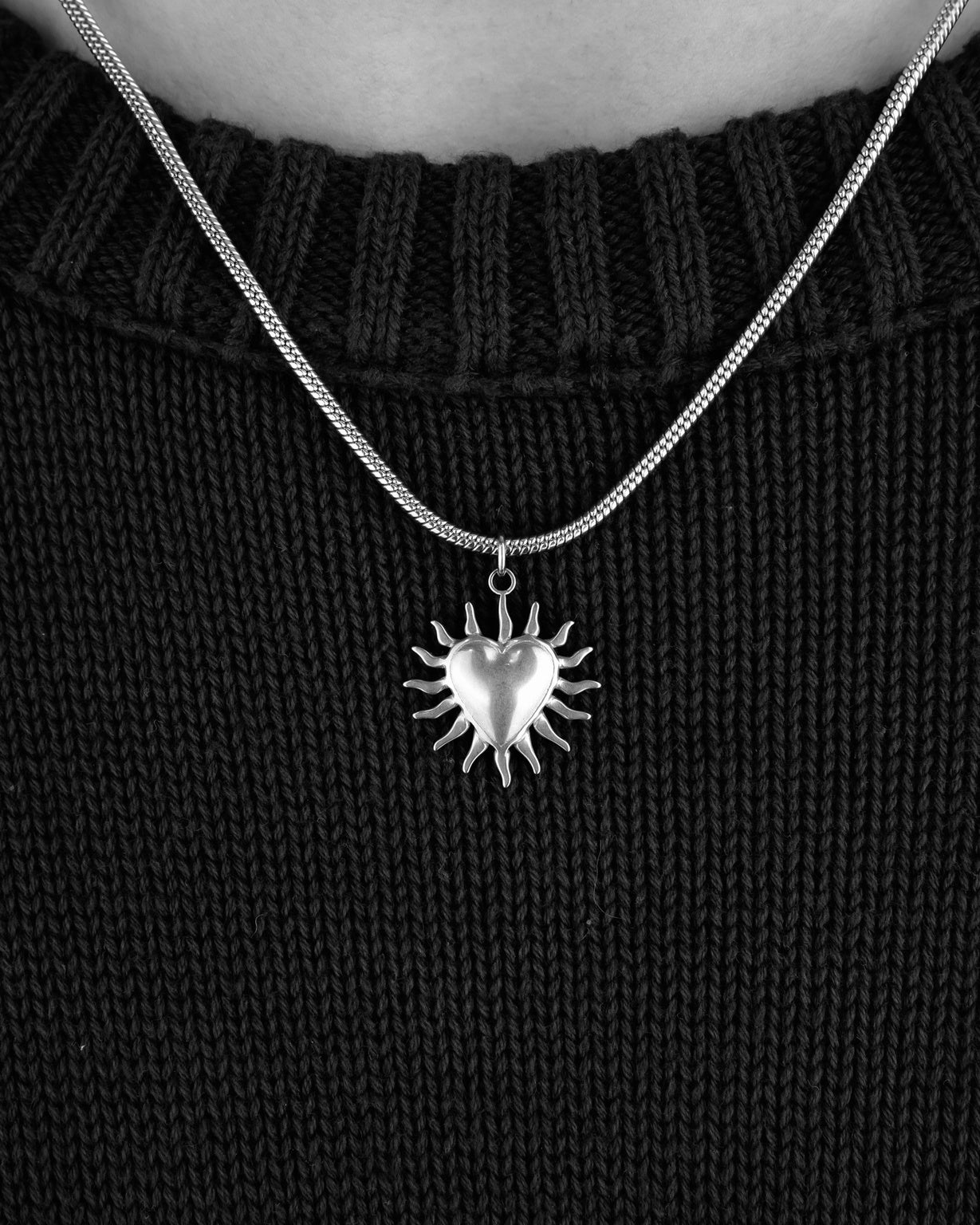 Heartflare Silver Necklace - Unisex Jewelry