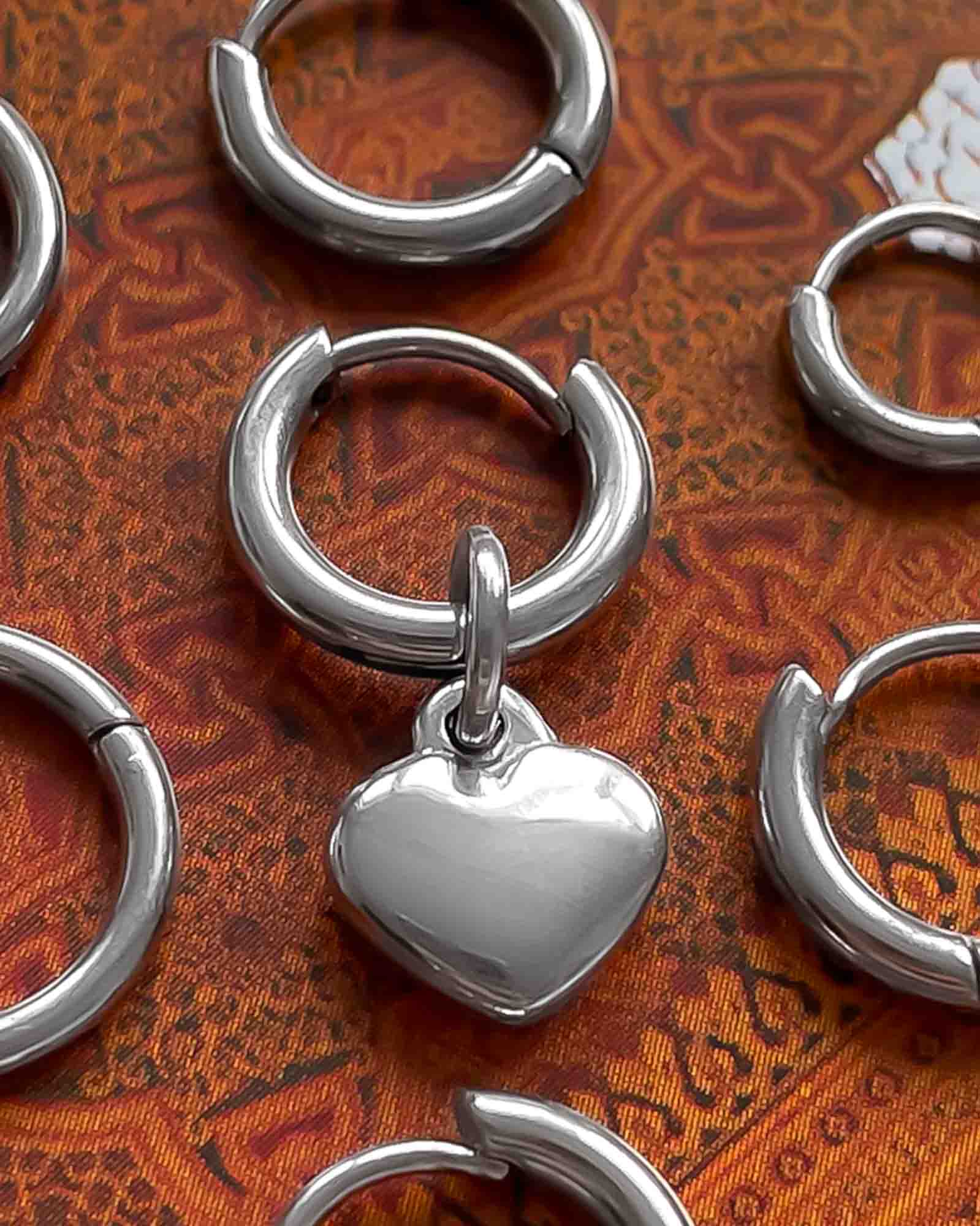 Heart Silver Earring