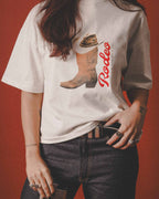 Vintage White Tee WRONG SENSE x DICCI worn by model on a neutral background