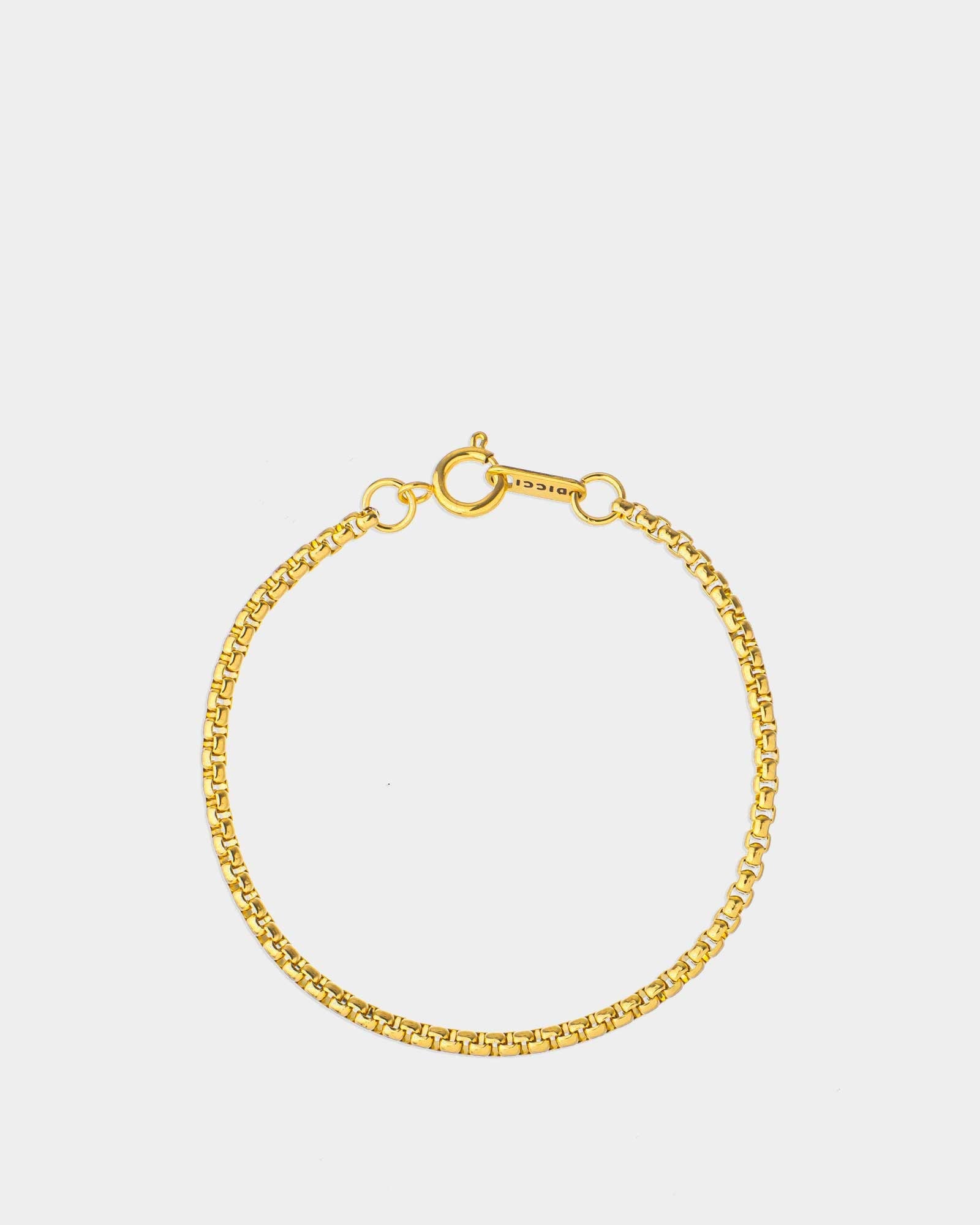 Golden rolo chain bracelet 3mm in stainless steel