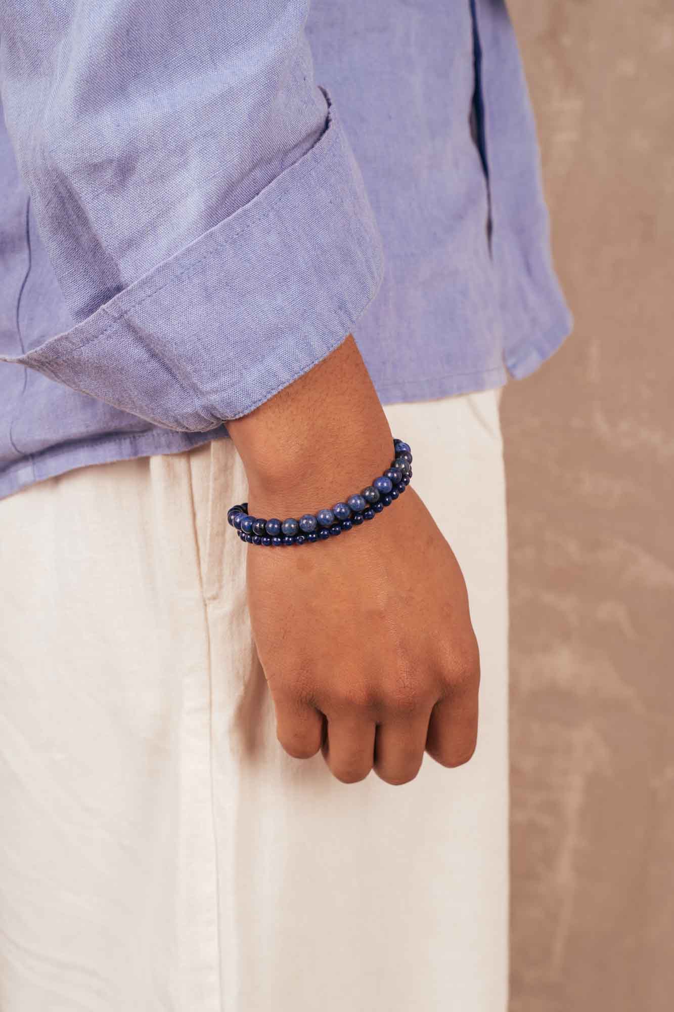 Bracelet Boule Lapis Lazuli EXTRA - Cristaux du monde Bracelet Boule Lapis Lazuli EXTRA - Cristaux du monde