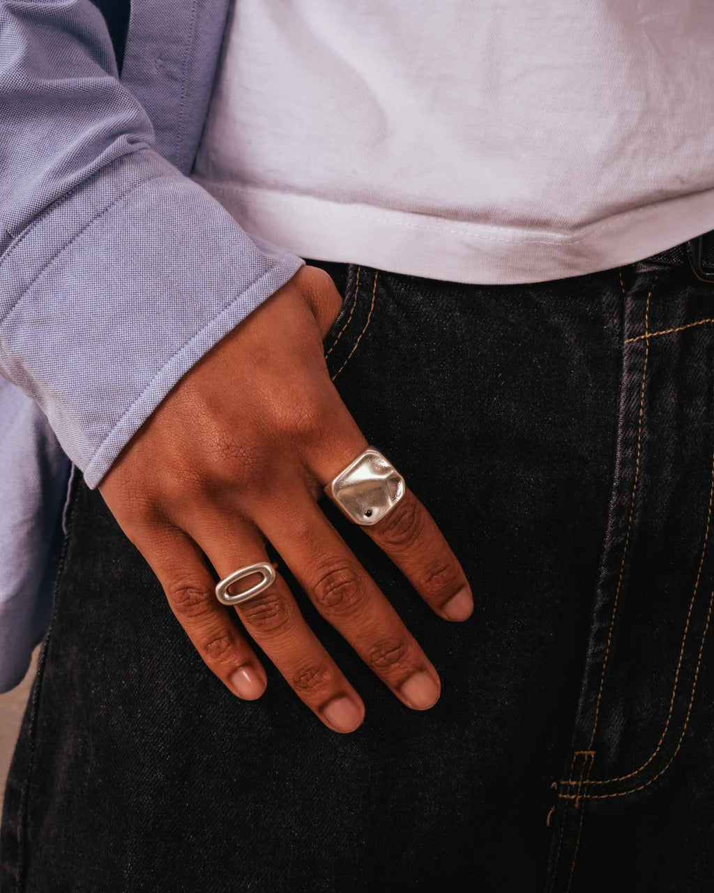 Silver Link Ring