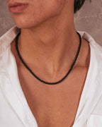 Collar de ónix negro mate
