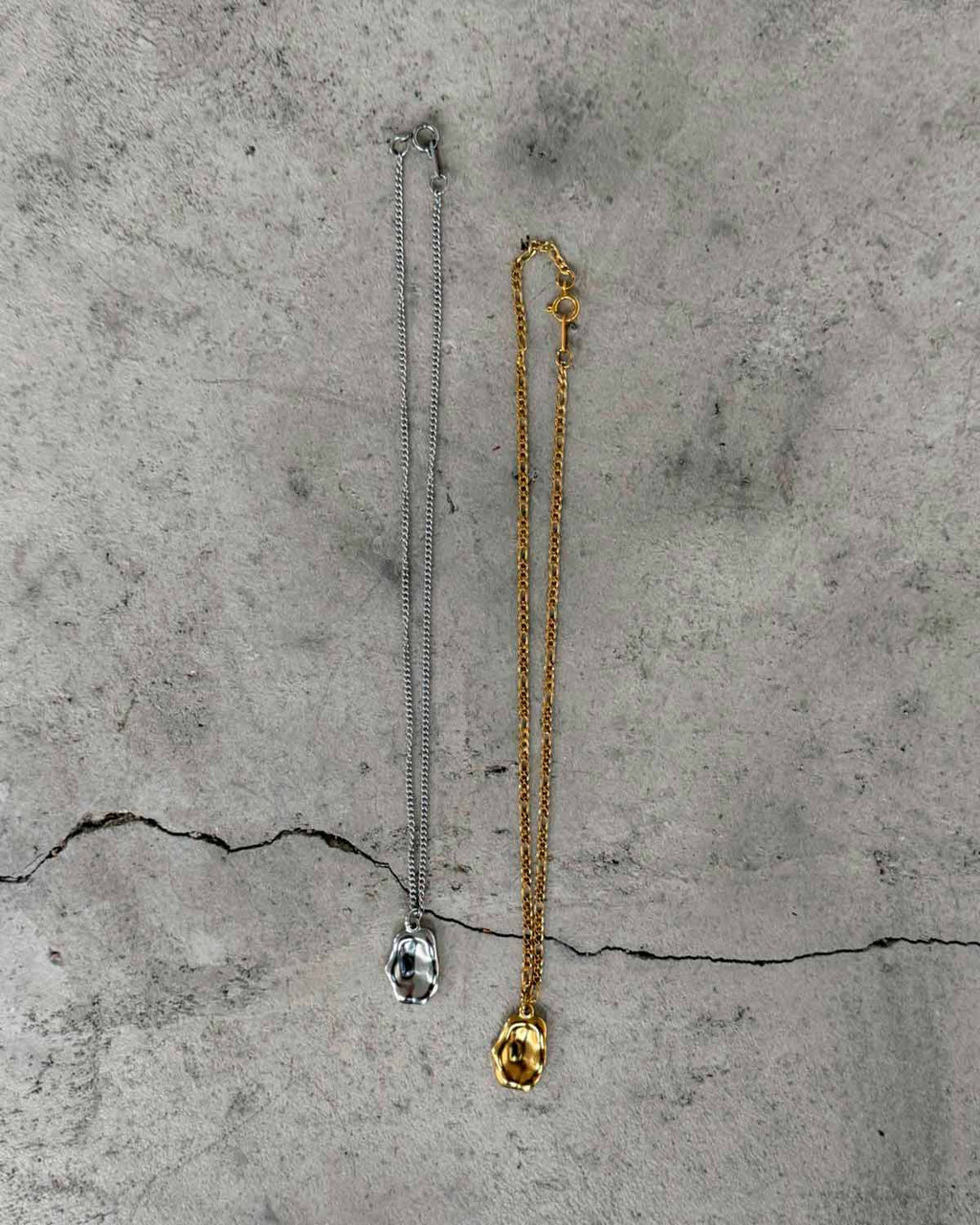 Melted Stainless Steel Necklace - Shop Now at Dicci